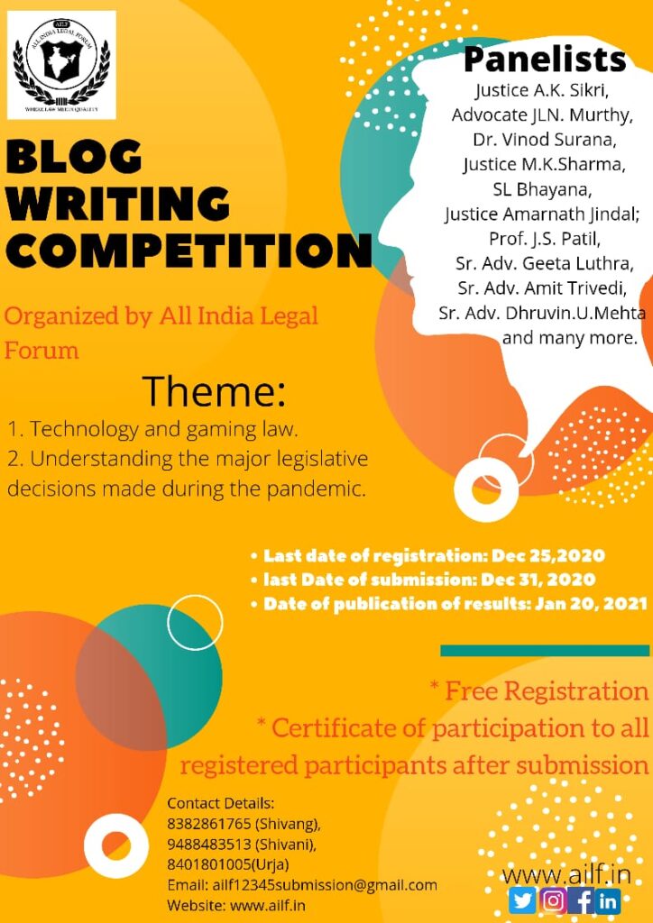 BLOG WRITING COMPETITIONBLOG WRITING COMPETITION LEGAL UTILITY